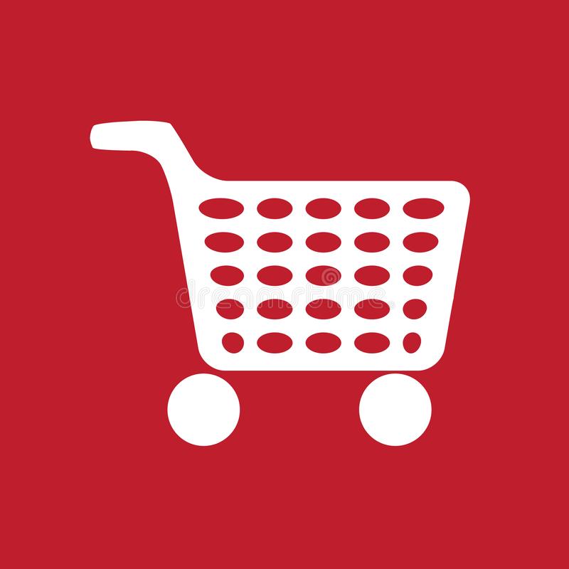 shopping cart icon isolated red vector illustration shopping cart icon 120829706